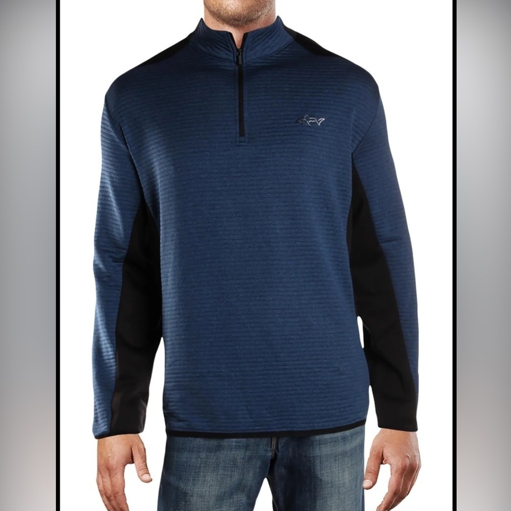 Greg Norman Attack life Mens Colorblock Long Sleeves 1/4 Zip Pullover Small NWT